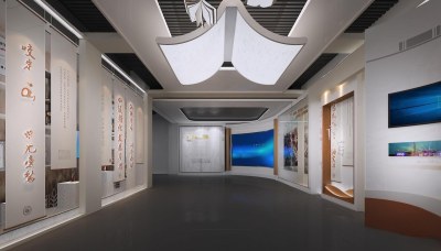 现代文化展厅3D模型下载